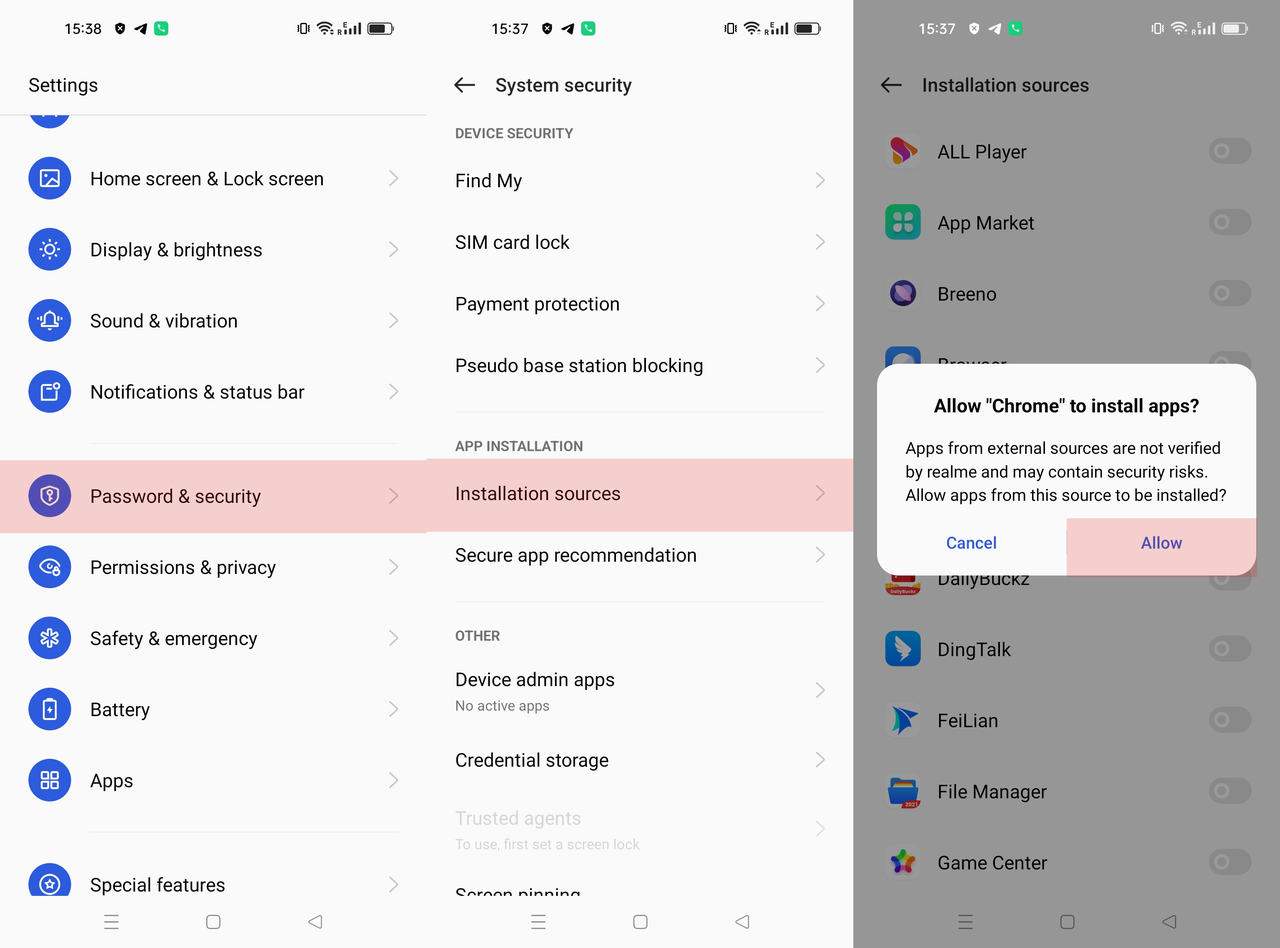 Unknown sources open guide